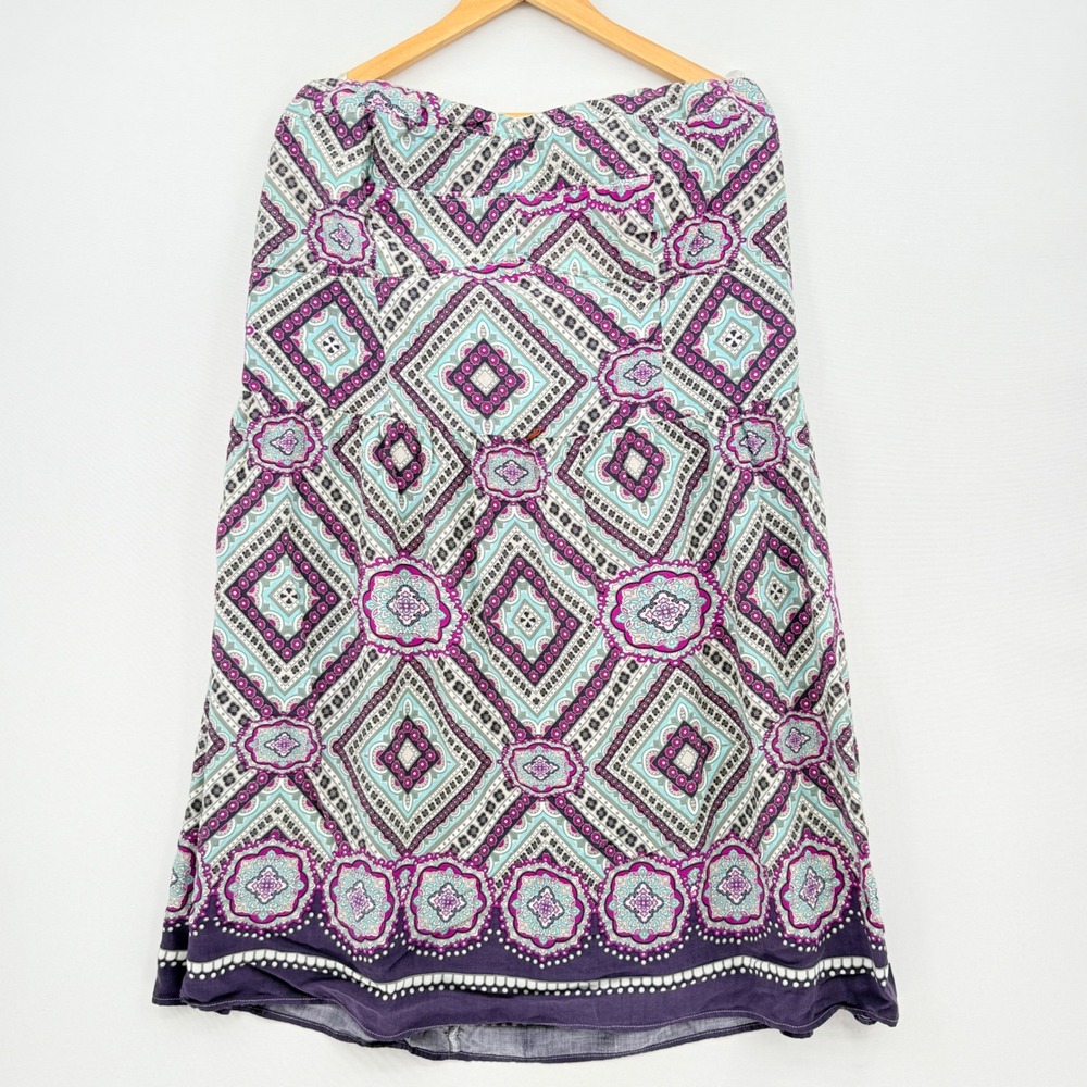 Torrid Strapless Mini Dress Womens 4 4X Purple Teal Geometric Boho Festival